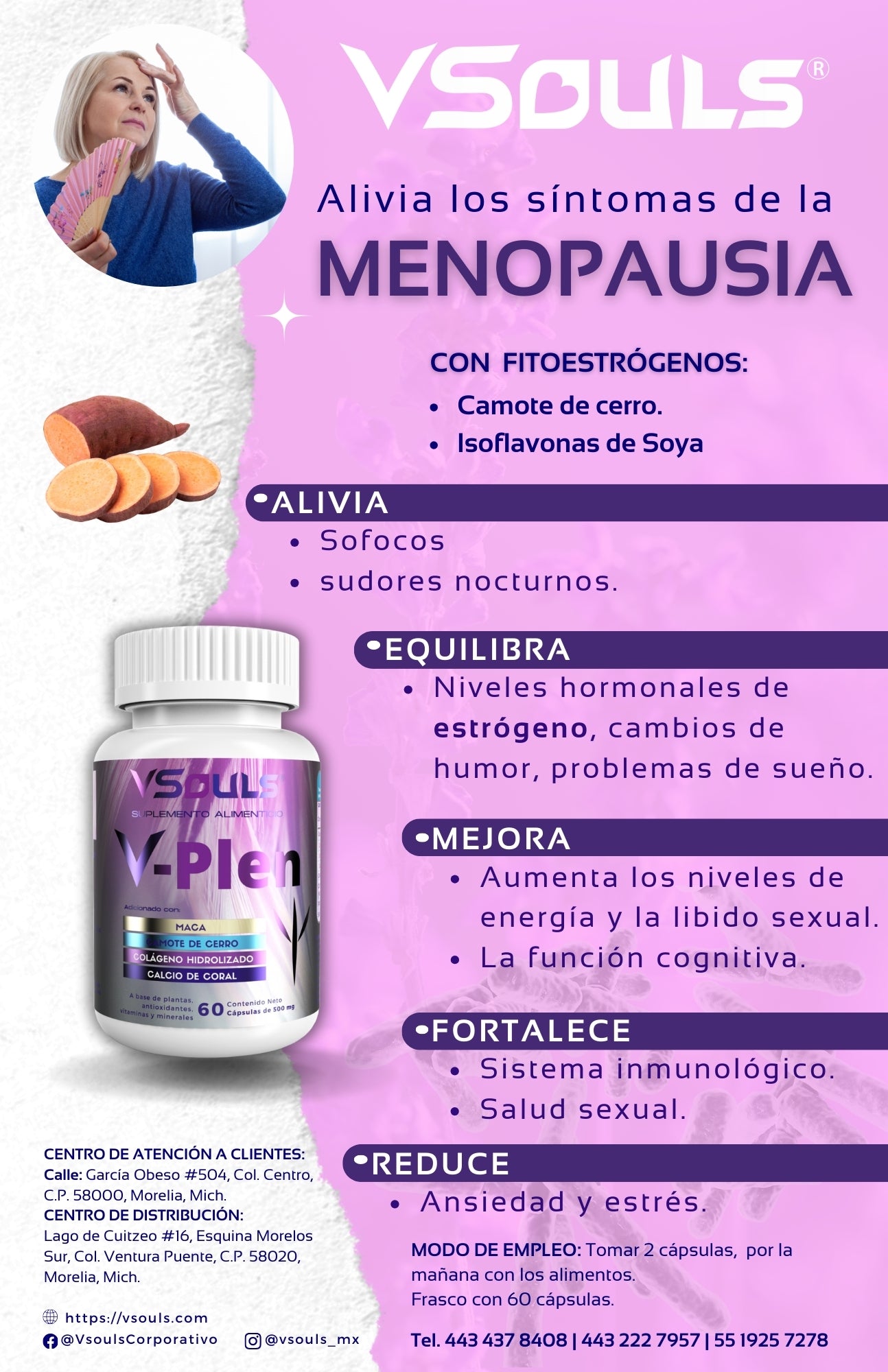 V-Plen Vsouls: Soporte Integral para la Menopausia y Bienestar Femenino