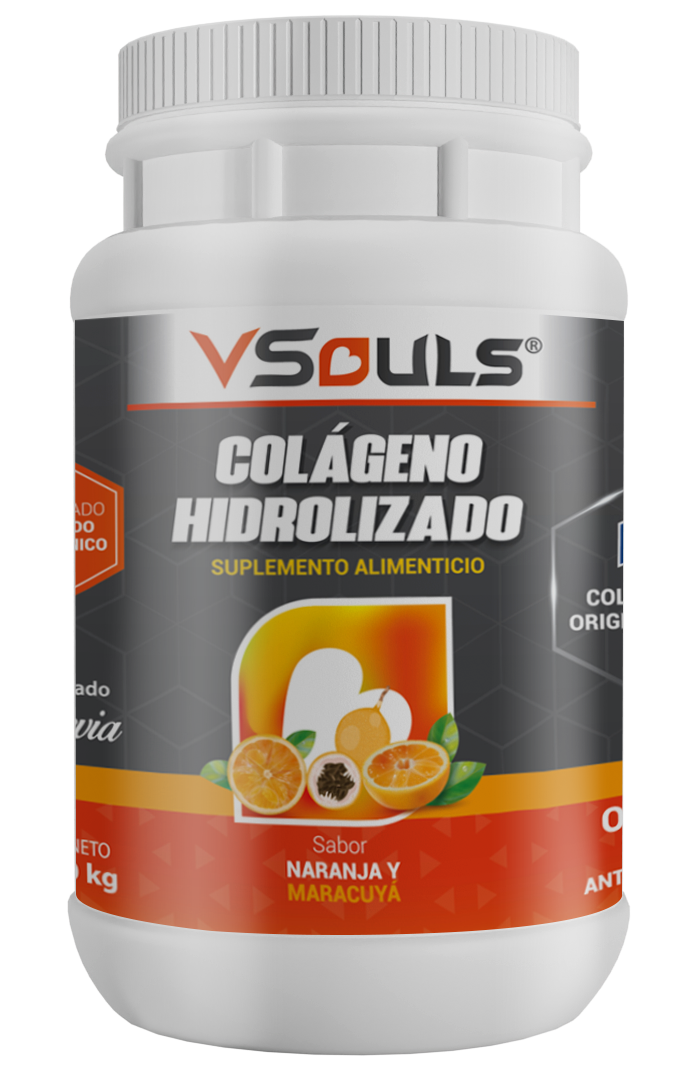 Colágeno Hidrolizado VSouls Naranja Con Maracuyá
