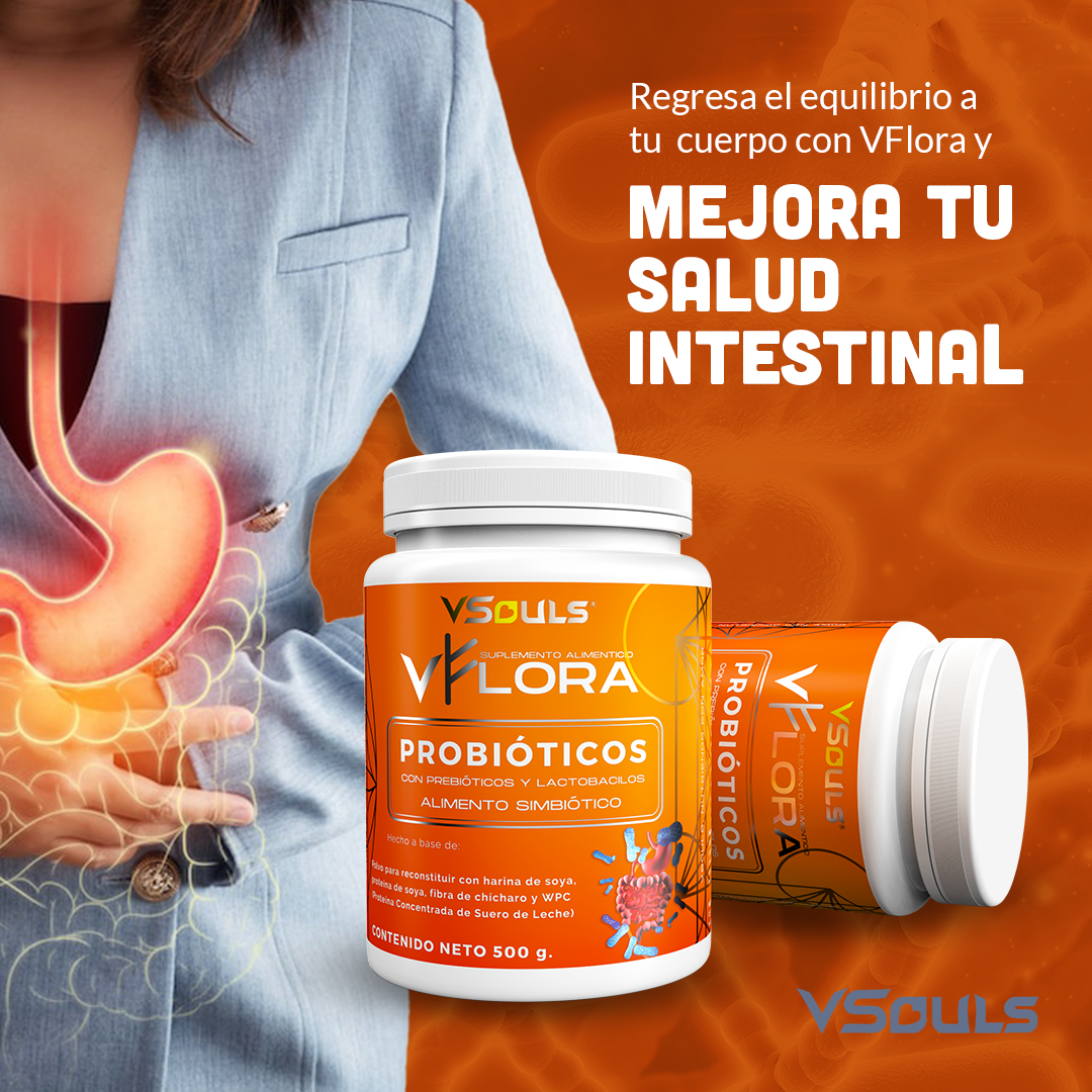 VFlora Vsouls: Probióticos y Prebióticos para una Digestión Óptima y Bienestar Intestinal