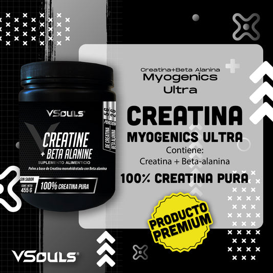 Creatine + Beta Alanine Vsouls: Potencia tu Rendimiento y Gana Masa Muscular Magra