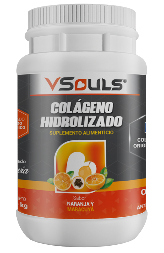 Colágeno Hidrolizado VSouls Naranja Con Maracuyá