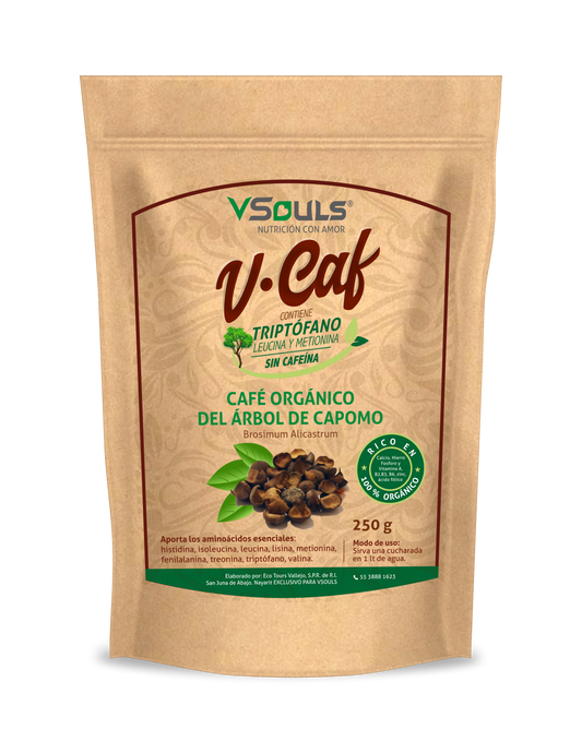 V-Caf Vsouls: Café Orgánico de Capomo Sin Cafeína para Bienestar Integral