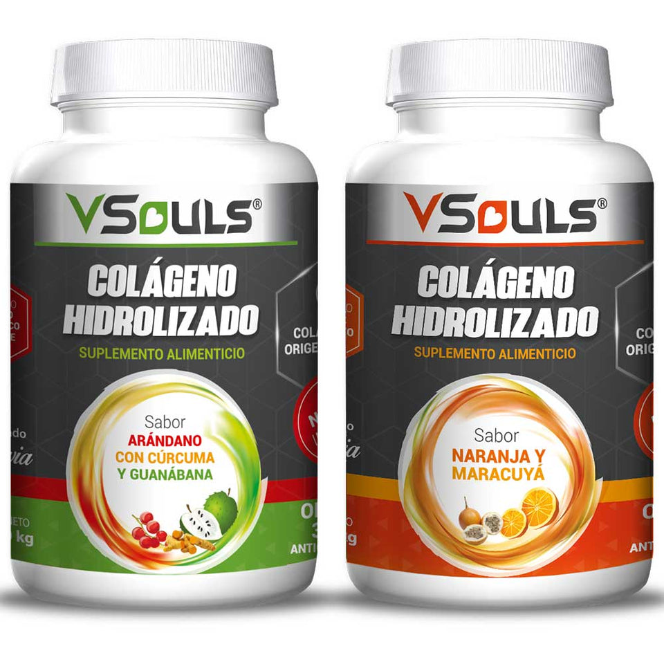 VSouls Promoción Duo Colágeno Hidrolizado Arándano y Naranja